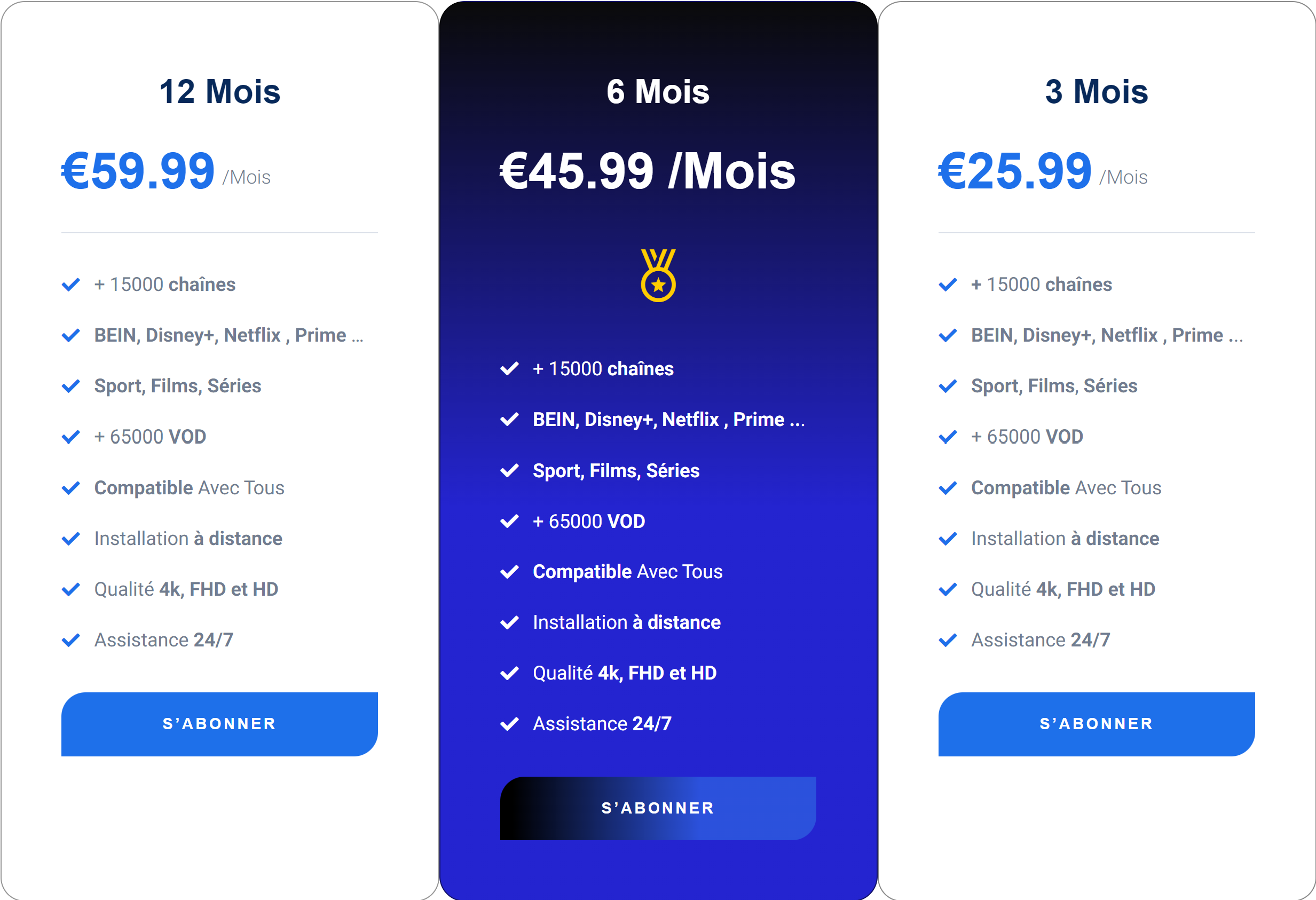 Abonnement IPTV