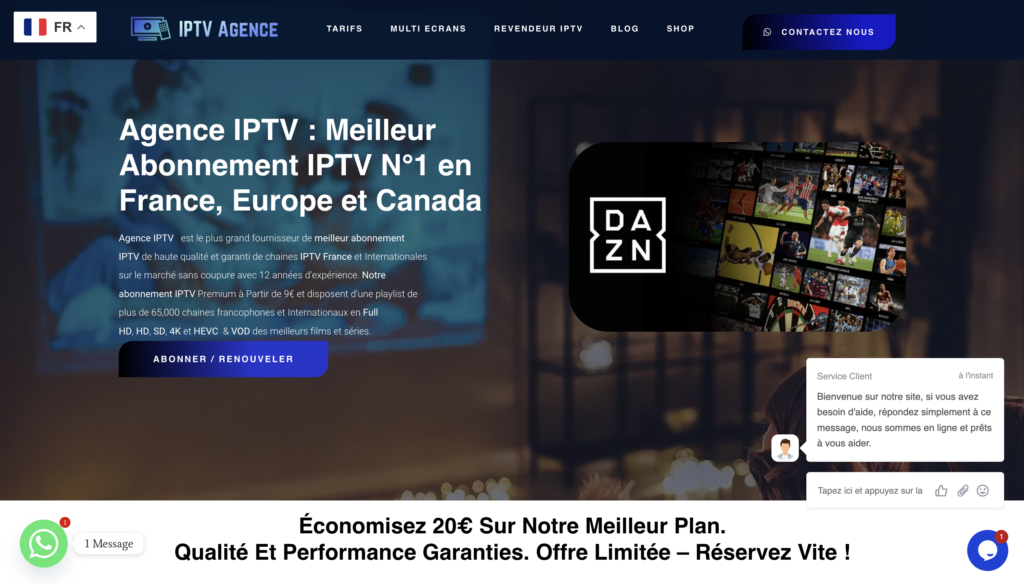 Meilleur Fournisseurs Abonnement IPTV
